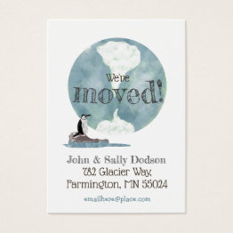 Small Penguin Earth New Address Insert Front View