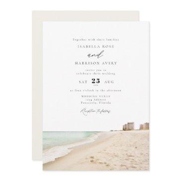 pensacola florida beach destination wedding invitation