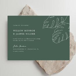 Small Pensacola Wedding Invitation Front View
