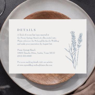 periwinkle wildflower wedding details enclosure rsvp invitations