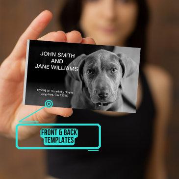 personal calling invitations: couples w pet photo business invitations
