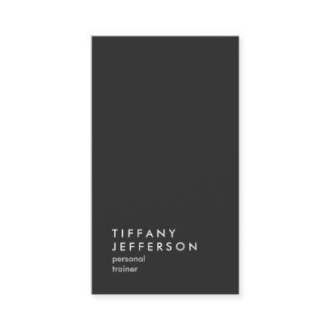 personal trainer fitness sport coach vertical grey business invitations