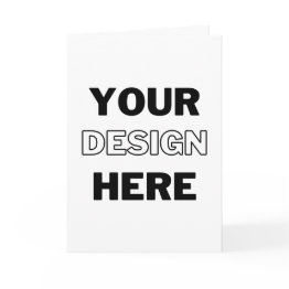 Small Personalized 4 Sides Wedding Folded Invitation Front View