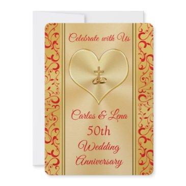 personalized christian 50th anniversary invitation