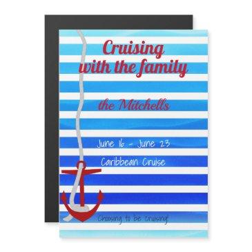 personalized cruise with family door magnet