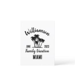 Small Personalized Family Vacation Postinvitations Front View