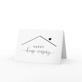 Small Personalized Happy Housiversary / House-iversary Invitations Front View