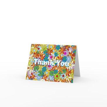 personalized monogram or name floral pattern thank you invitations