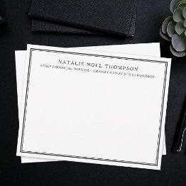 Small Personalized Monogram Stationary Custom Thank You Note Invitations Front View