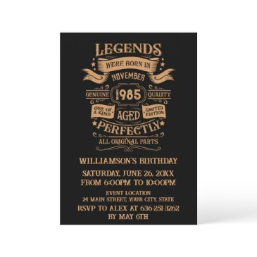 personalized vintage 40th birthday party invitation