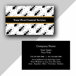 Small Pest Control Business Invitations Front View