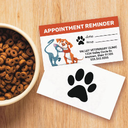 Small Pet Business Appointment Reminder Invitations Front View