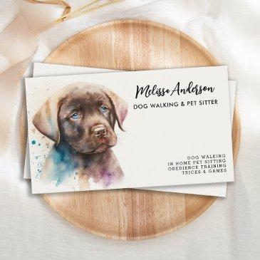 pet care dog labrador retriever watercolor art business invitations
