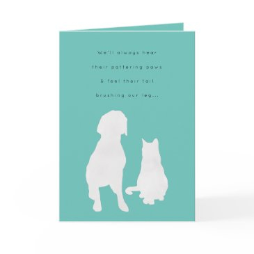 pet loss pattering paws sympathy invitations