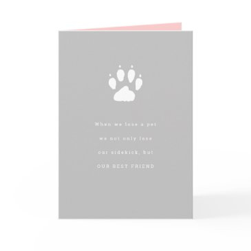 pet loss sidekick sympathy invitations