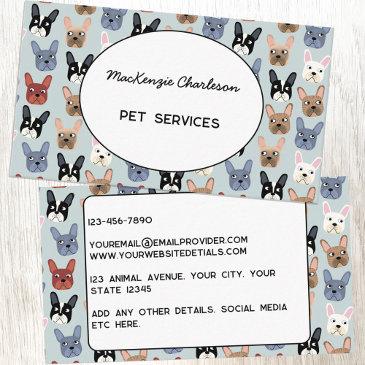 pet services french bulldog business invitations