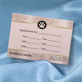Small Pet Sitter Pet Sitting Blush Rose Gold Appointment Front View