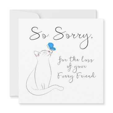 pet sympathy note invitations