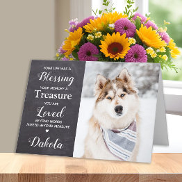 Small Pet Sympathy Personalized Photo Pet Loss Invitations Front View