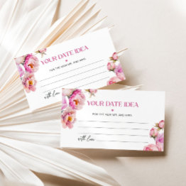 Small Petals And Prosecco Bright Pink Date Night Ideas Enclosure Invitations Front View