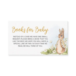 Small Peter Rabbit Baby Shower Books For Baby Enclosure Invitations Front View