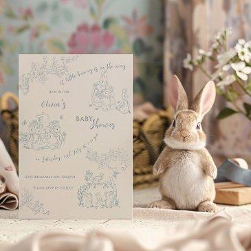 peter rabbit's mom baby shower invitation