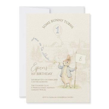peter the rabbit beatrix some bunny 1st birthday invitation