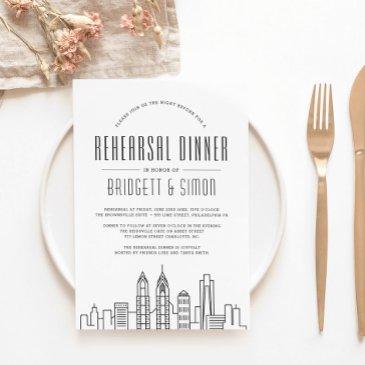 philadelphia rehearsal dinner | skyline invite