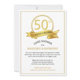 Small Photo 50th Anniversary Invitations Shower Invitation Front View