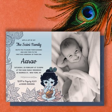photo annaprashan first rice ceremony invitation