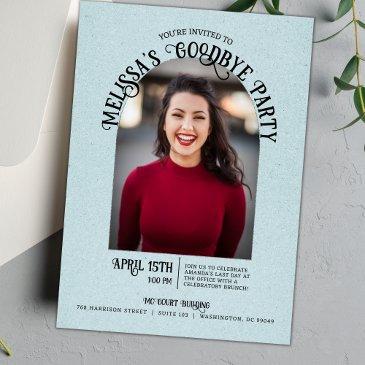 photo arch goodbye farewell party invitation
