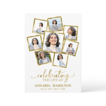photo collage memorial funeral invitations for service