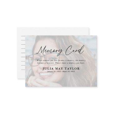 photo overlay memorial funeral memory enclosure invitations