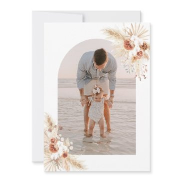 photo thank you invitations, boho birthday thank you invitation