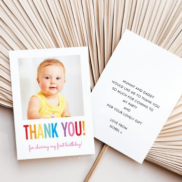 photo thank you modern bold bright colorful type