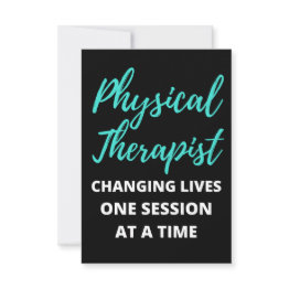 Small Physical Therapist Changing Lives One Session Thank You Invitations Front View