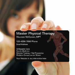 Small Physical Therapy Themed Business Invitations Front View