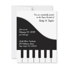 Small Piano Concert Invitation Front View
