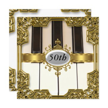 piano keys birthday party glamour hot invitation