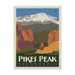 Small Pikes Peak, Colorado Postinvitations Front View