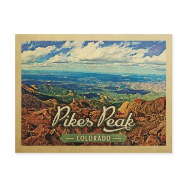 pikes peak postinvitations colorado vintage travel