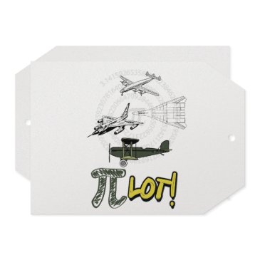 pilot funny pi day nerdy word play holiday invitations