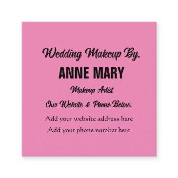 pink black wedding makeup artist name classy enclosure invitations