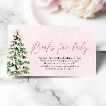 pink bow christmas tree books for baby baby shower enclosure invitations