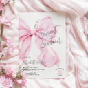 pink bow sweet sixteen birthday invitation