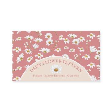 pink chic daisy flower baby sitter business invitations