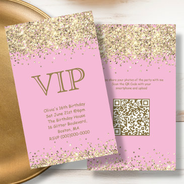 pink & gold | mini vip birthday invitation