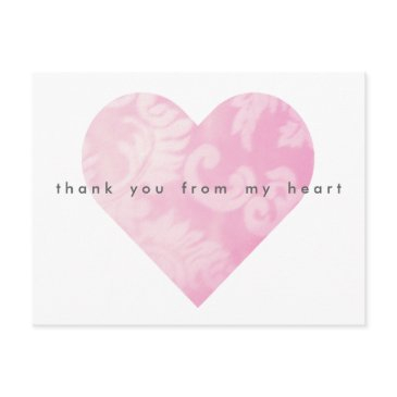 pink heart thank you postinvitations customizable