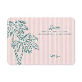 Small Pink Palm Springs Pastel Beach Details Insert Front View