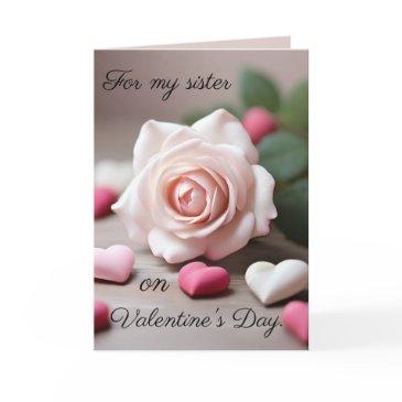 pink rose sister valentine's day invitations